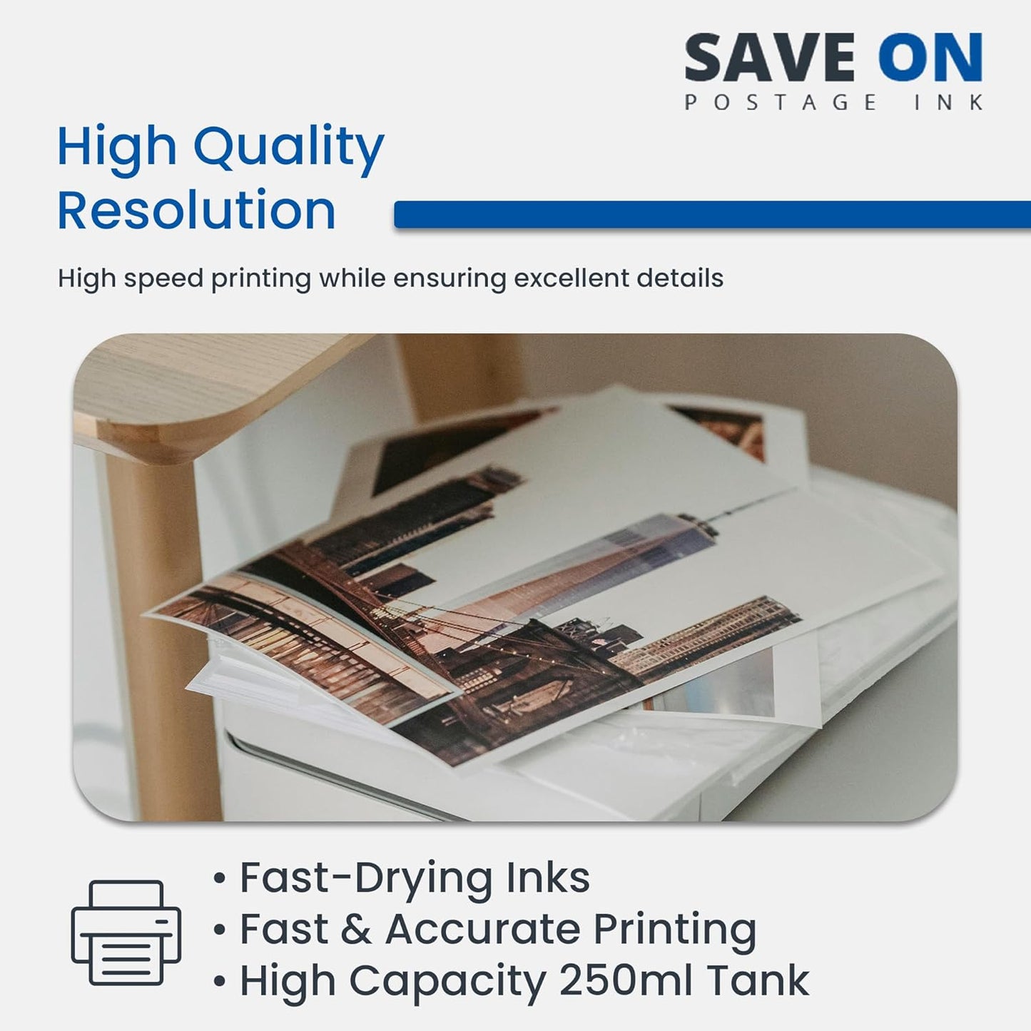 Quadient Memjet M5K250-N Compatible High Capacity Cyan Printer Ink Tank (500ml) - Printer Ink Cartridge for Mach Series Quadient & Hasler Printers - Fade-Resistant Replacement Inkjet Printer Ink