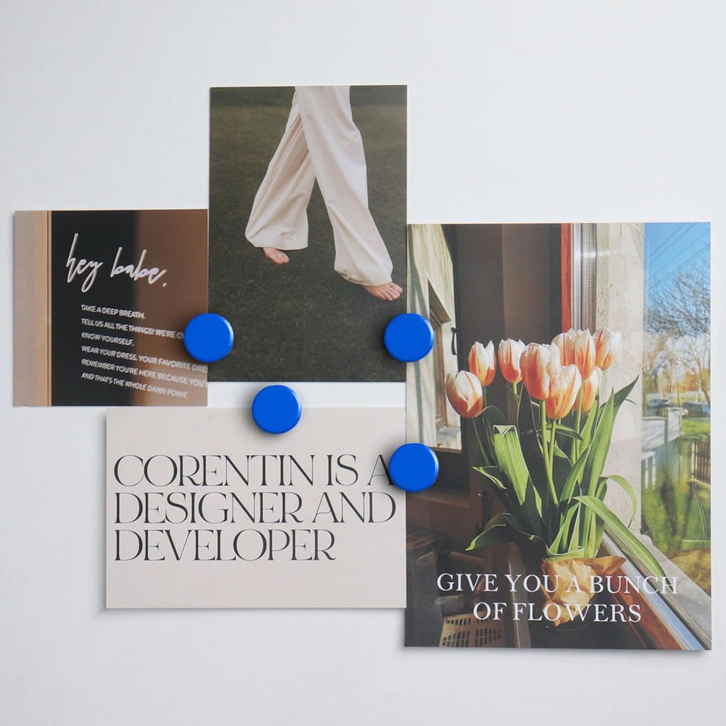 Fridge Magnets, 20 Pcs Small Round Strong Heavy Duty Cute Magnets for Refrigerator, Whiteboard, Locker, Office, Classroom - Blue