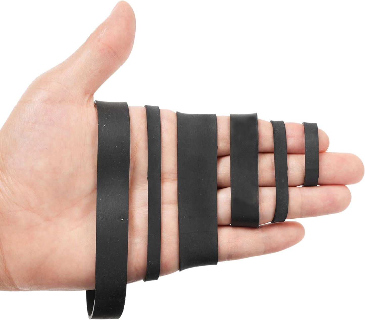 65Pcs Rubber Bands Assorted Sizes Black 6 sizesMixed wide Elastic Bands for for Survival Office Supply Tactical Rubber Bands