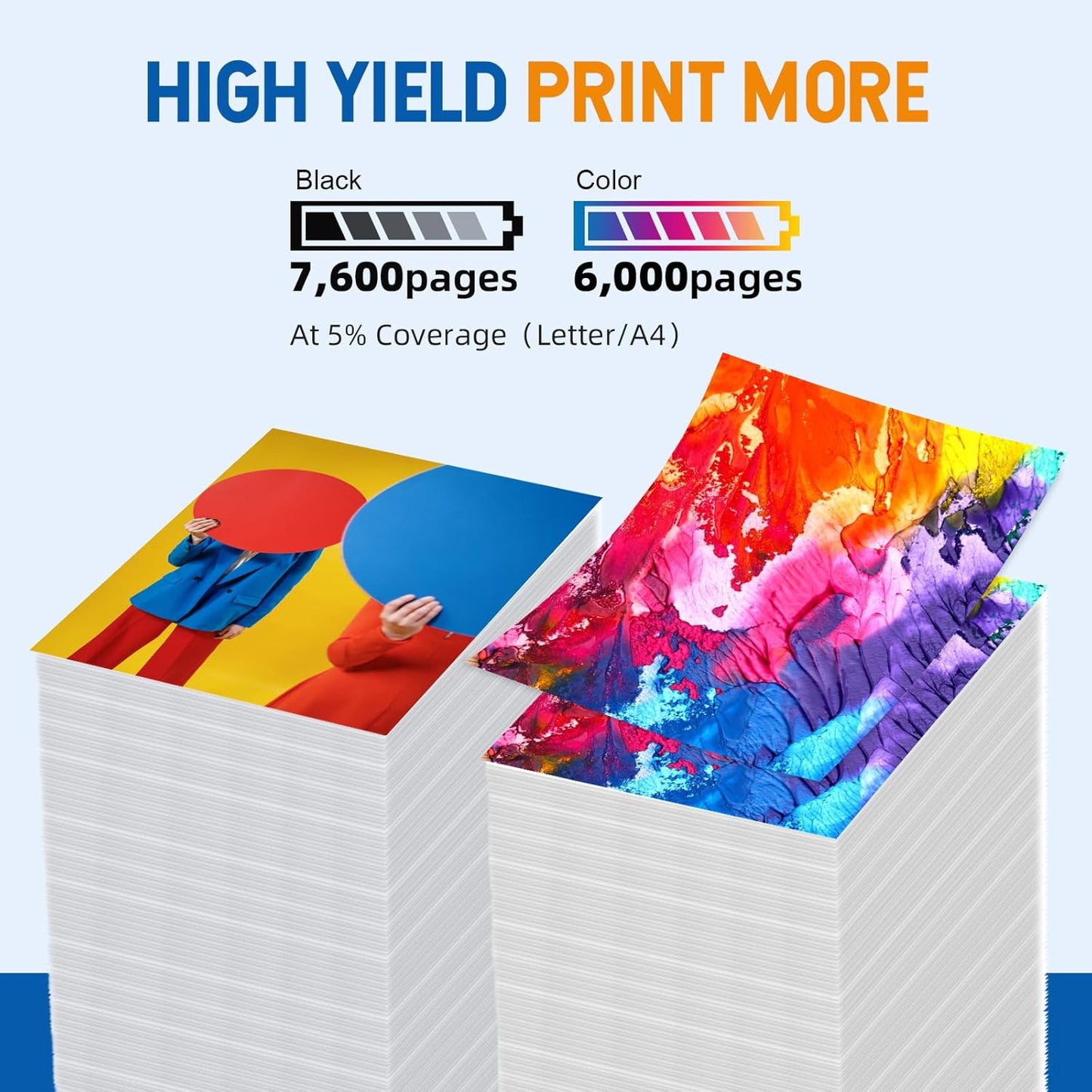 502 T502 Ink Refill Bottles Compatible for ET2760 ET2750 ET-3760 ET-2850 ET-15000 ST-4000 ST-2000 ET-3710 ET-3850 ET-3750 ET-4850 ET4750 ET2700 ST3000 ET3700 Printer(5 Pack)