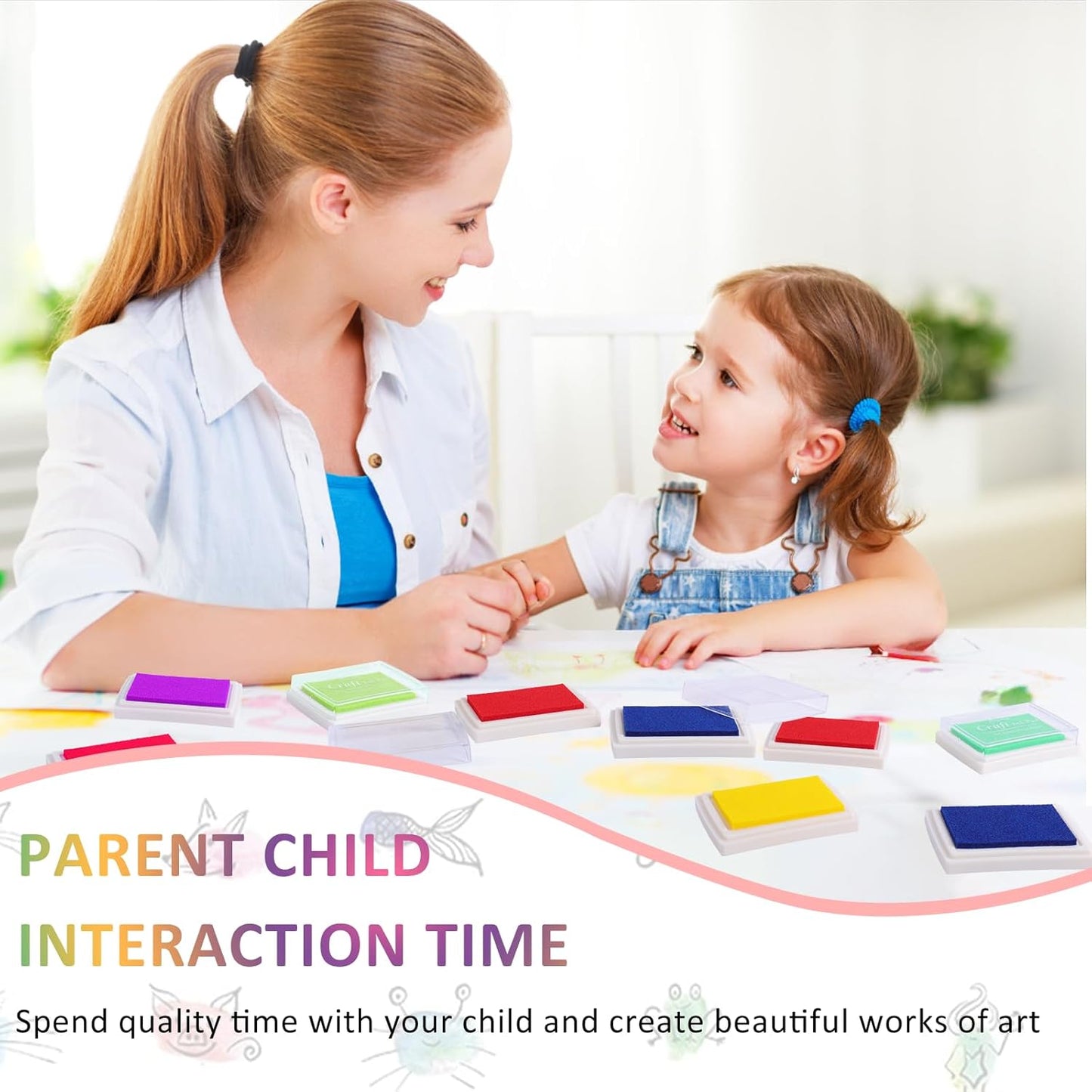 15Pcs Colors Ink Pads for Stamping Washable Fingerprint Ink Pad for Crafting Card DIY Making Scrapbooks Wood Fabric