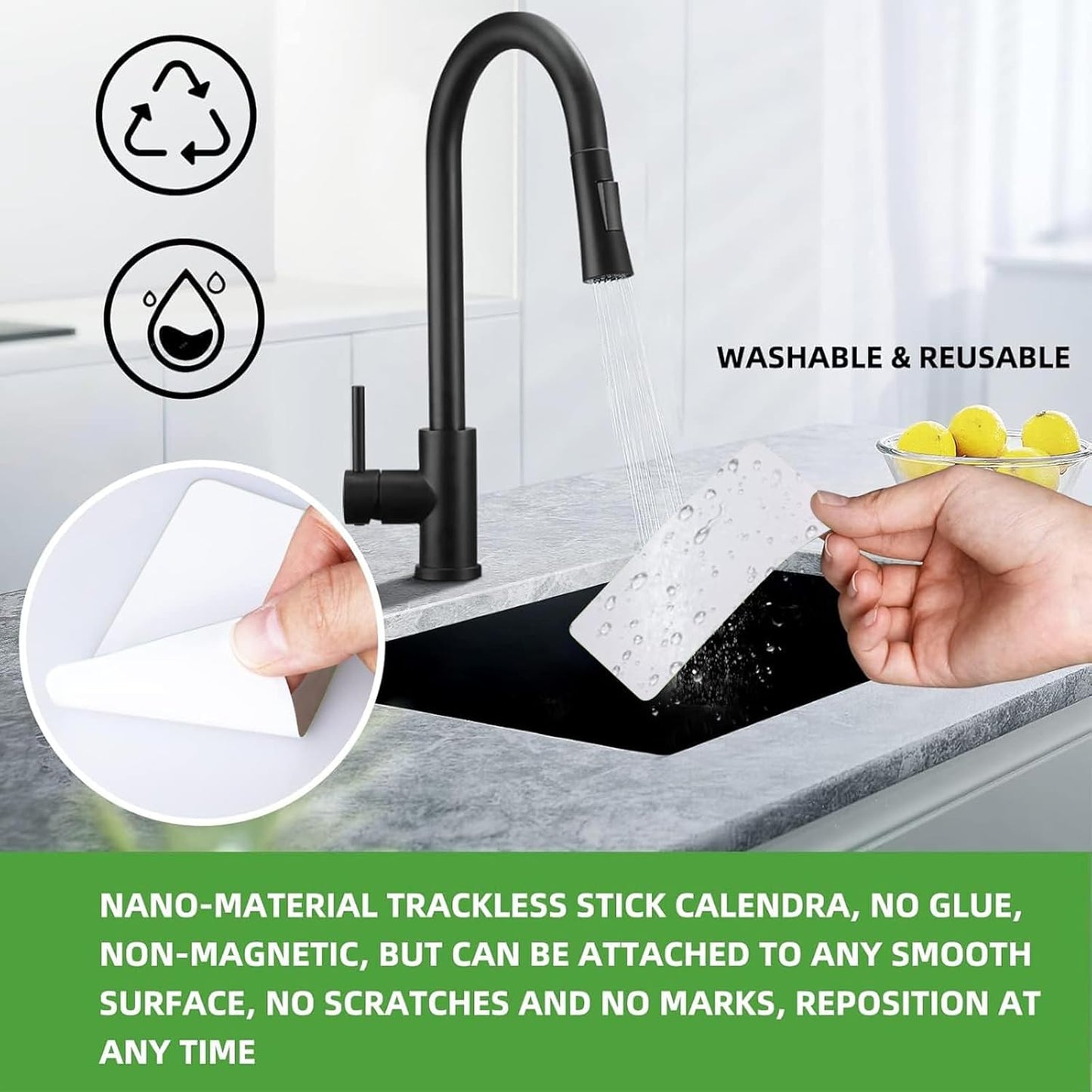 SVNOOC Multi-Use Label Stickers Small Sticky Notes, White Reusable Dry Erase Labels for Kids School Office Home Kitchen All Purpose Use Tags 42PCS (1x3 inches)