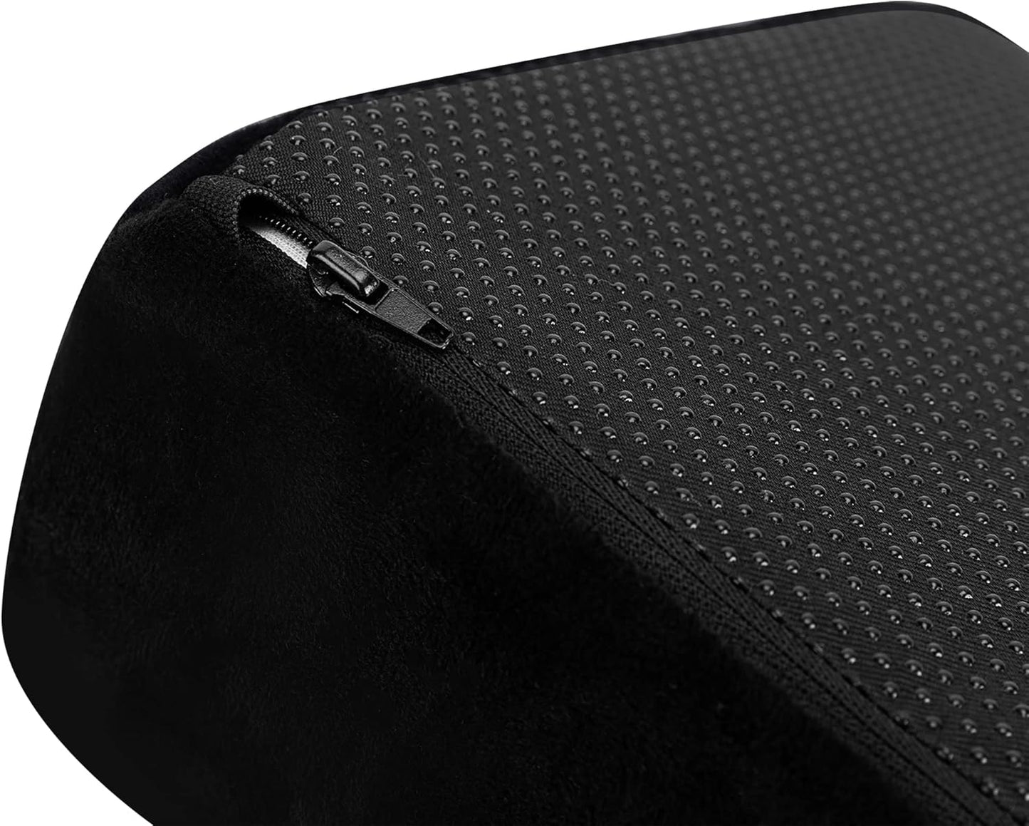 Amazon Basics Foam Foot Rest for Under Desk at Work with Washable Cover, Comfortable Stool for Home and Office, 5.1 x 10.2 x 17.3 in, Black