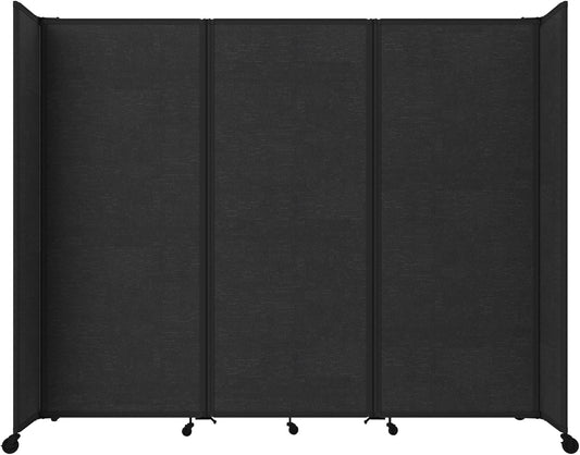 Versare Room Divider 360 Portable Wall Partition | Folding Panels | Large Freestanding Divider | Locking Wheels | Temporary Room Separator