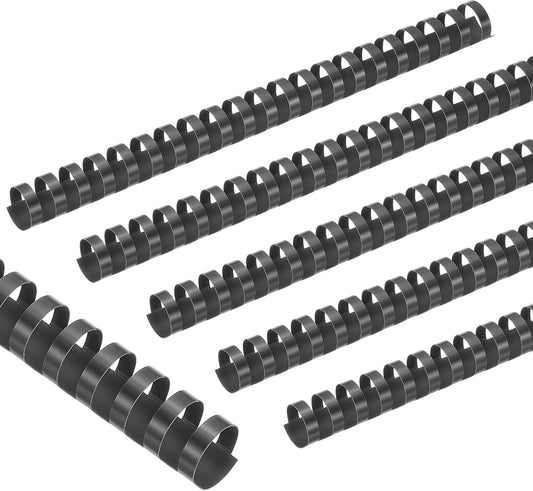 PATIKIL 22mm (7/8") Plastic Binding Combs, 50 Pcs 21 Rings Comb Binding Spines 190 Sheet Capacity Letter Size for Binding Paper Sheets Notebook Calendar Picture Album, Black