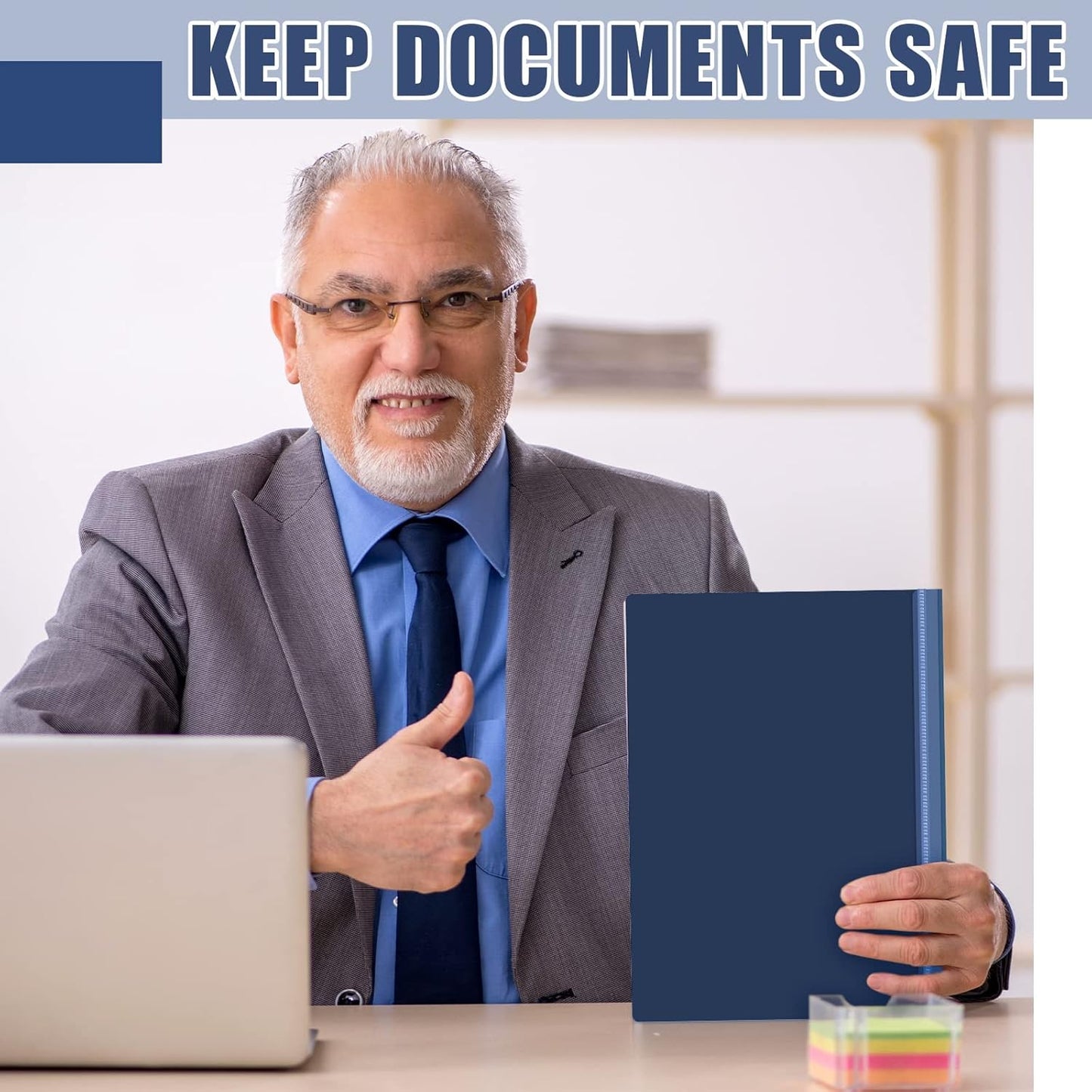 Teling 72 Pack Clear Front Report Covers Bulk Business Report Covers Plastic Presentation Folders Resume Portfolio Folder Paper Binder with 3 Prongs for Presentation Document School Office (Navy Blue)