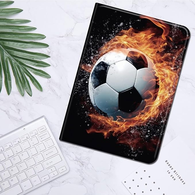 for All-New Kindle Fire 7 Tablet Case (12th Gen, 2022 Release),Slim Lightweight Smart Shell Stand Cover with Auto Wake/Sleep for Amazon Fire 7 Kids Tablet,Fire Football