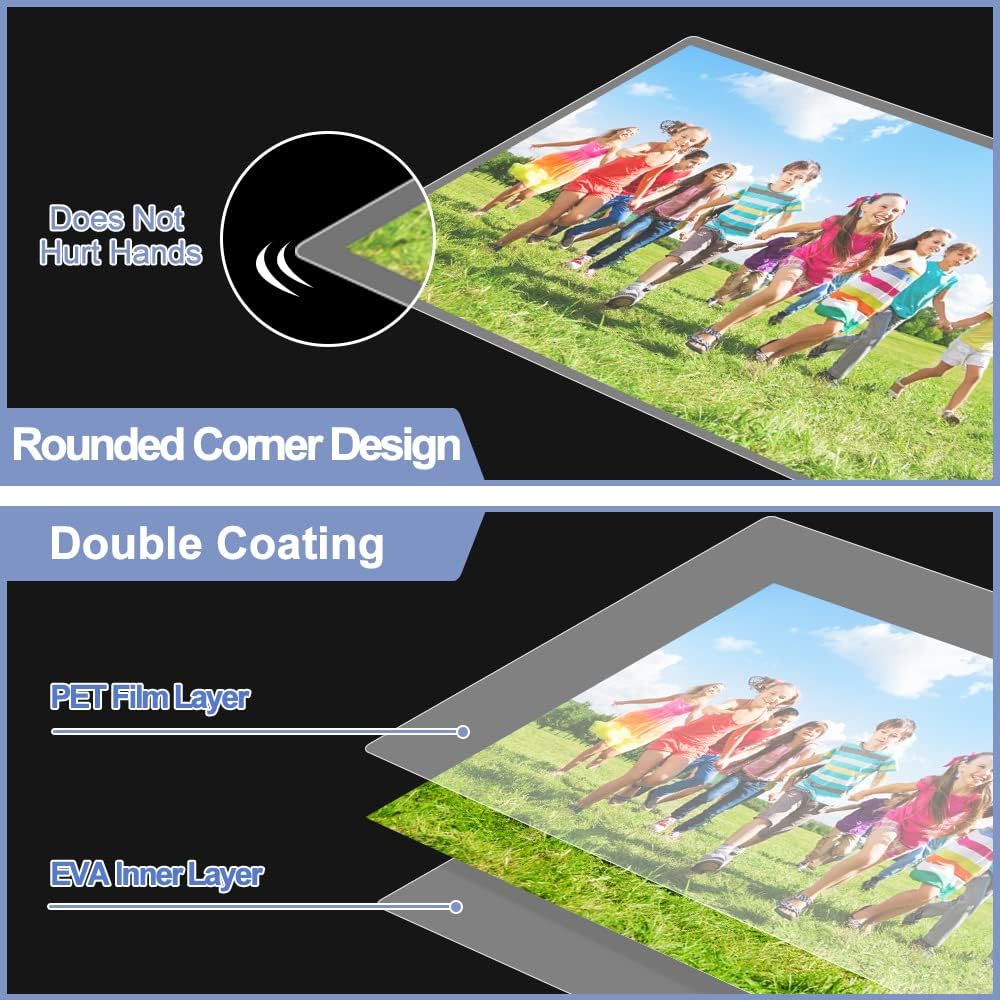 Laminating Sheets, PANDRI 300 Pack Thermal Laminator Pouches Holds 8.5 x 11 Inch, 3 Mil Clear Laminator Paper 9 x 11.5 Inch, Letter Size