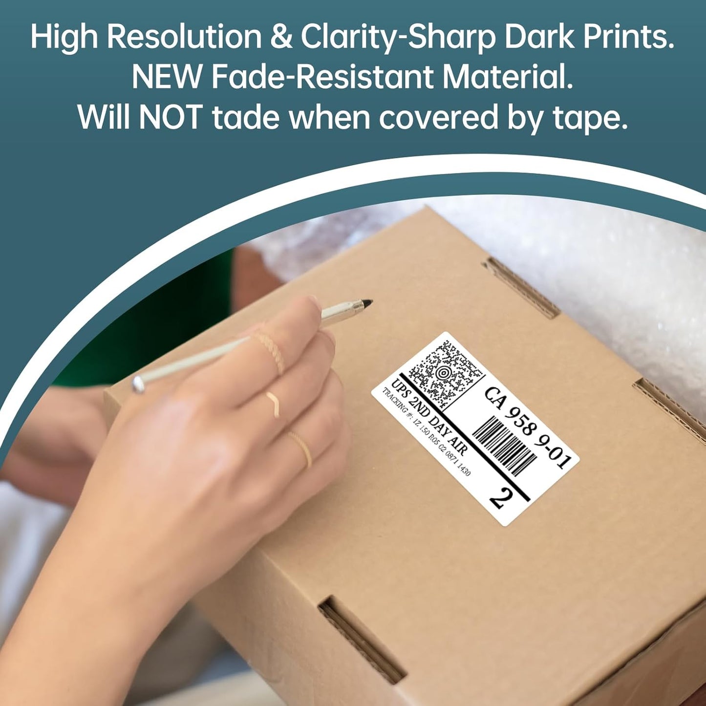 Compatible Thermal Labels Replacement for Zebra (【3" x 2"】12 Rolls/9000Labels)