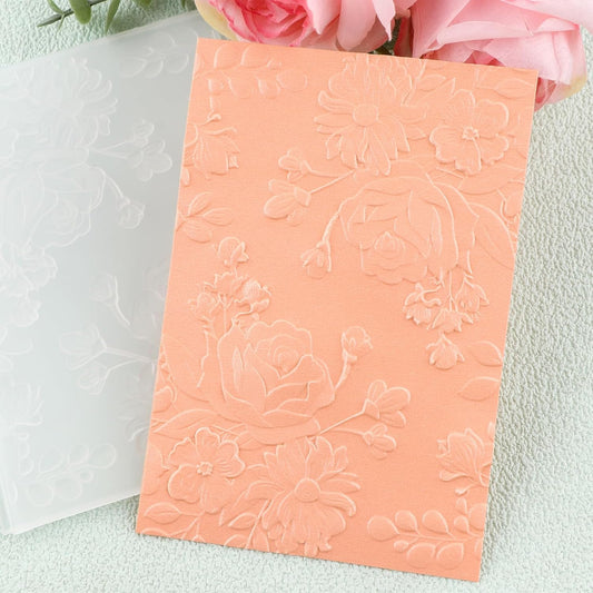 BAOFALI 3D Flowers Embossing Folders for Card Making,Embossing Template Paper Card Embossing Stencil for DIY Scrapbooking Photo Album Card Paper Craft Decoration 6.3" L x 4.5" W.(16x11.5cm)