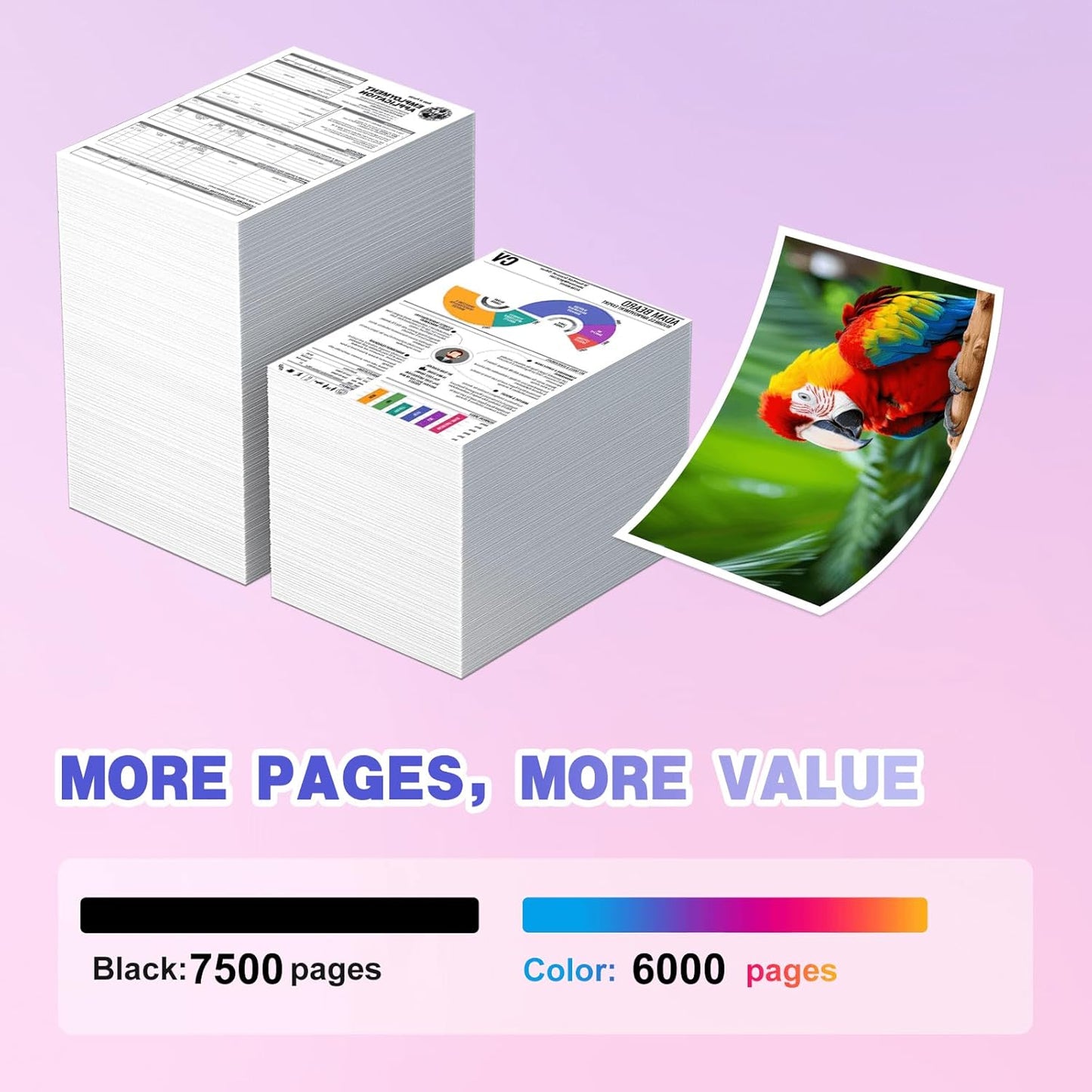 502 Ink Bottles Compatible 502 Color Ink Refill Bottles Work for ET-2850 ET-3850 ET-4850 ET-2760 ET-3760 ET-4760 ET-3750 ET-4750 ET-3830 ET-15000 Printers (2C 2M 2Y 420 ml)