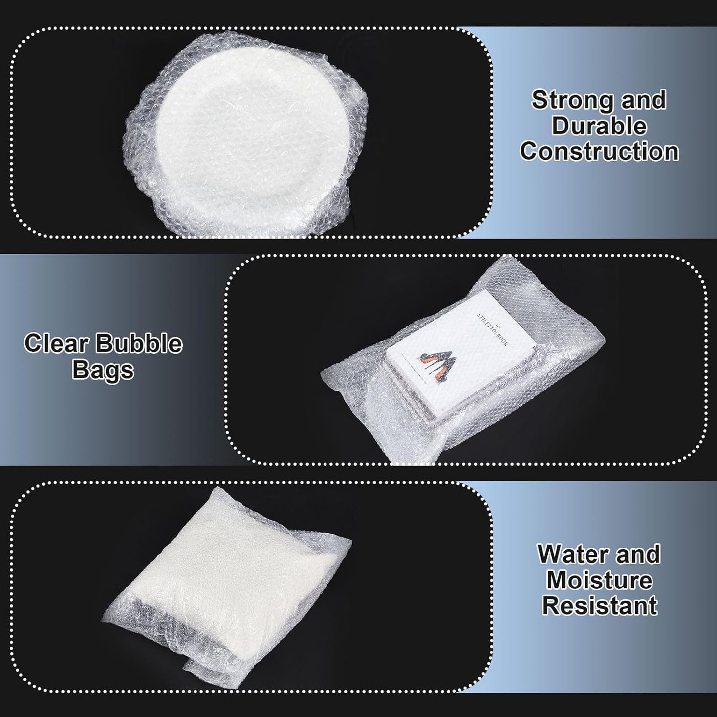 5 Pack 24 * 28 Inch Extra Large Bubble Pouches Clear Bubble Pouch Wrap Bags for Packing Shockproof Cushioning Wrap Bag for Shipping Moving Fragile Dishes China Plates Painting Fragile Items