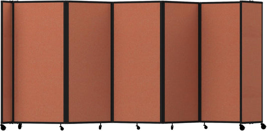 Versare Room Divider 360 Portable Wall Partition | Folding Panels | Large Freestanding Divider | Locking Wheels | Temporary Room Separator