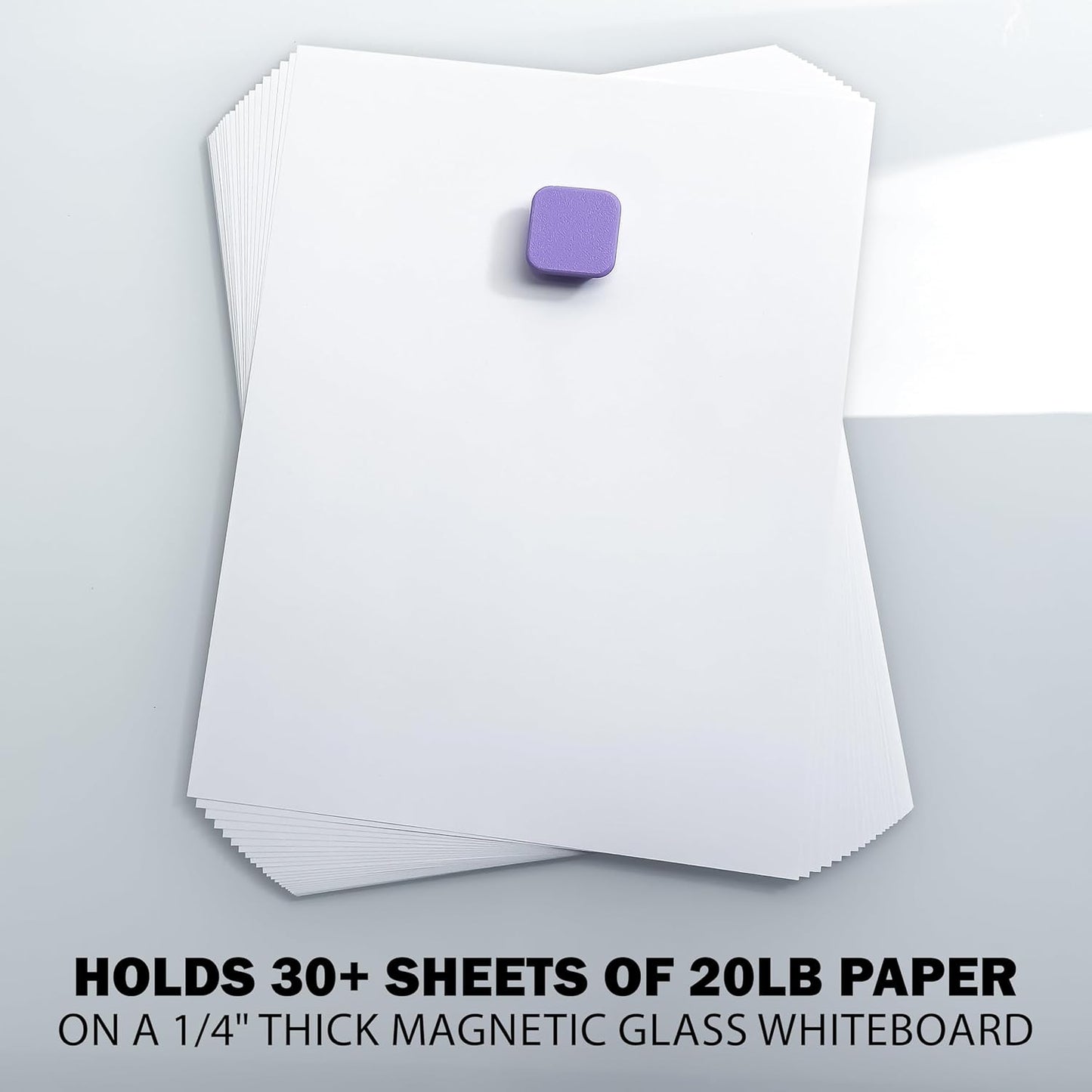 Glassboard Studio MiniBar Magnet - Strong Neodymium Rare Earth Magnets for Fridge, Whiteboard, Locker & Magnetic Glassboards - Ideal for Crafting & Office Use - Strong Fridge Magnets (Jet Black, 12)