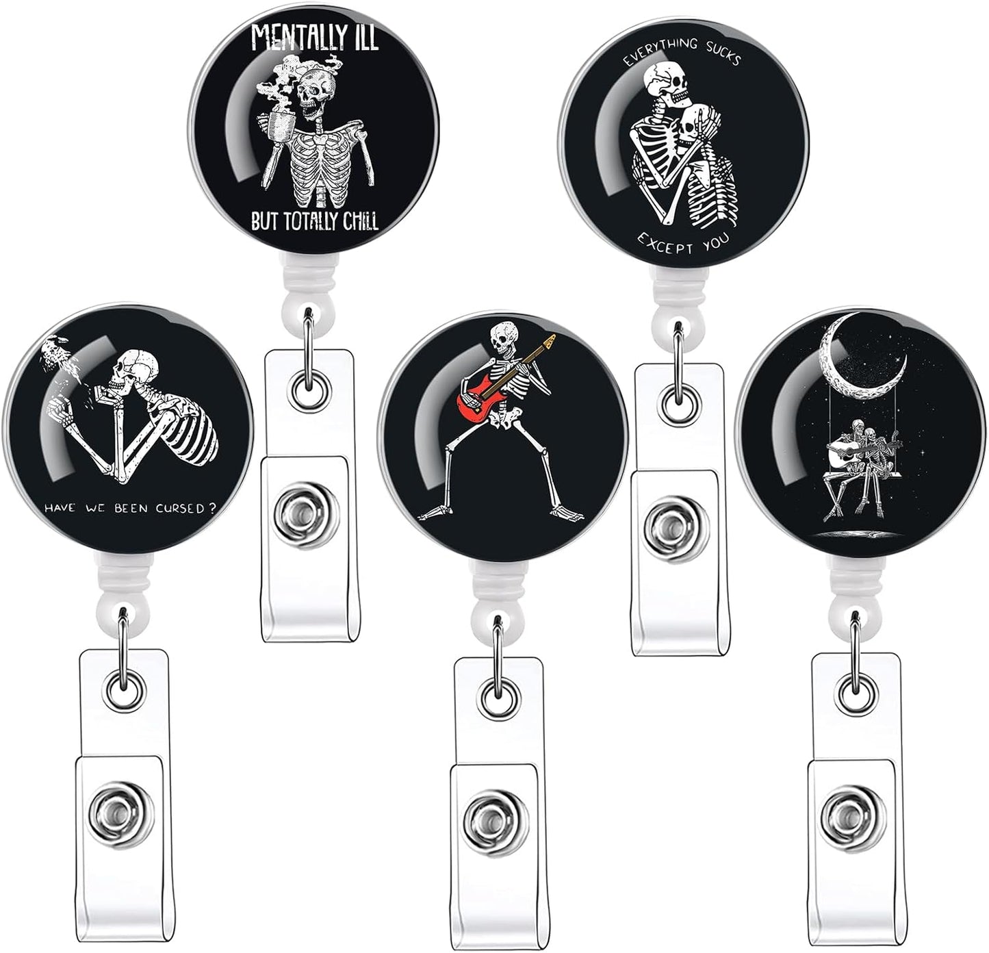 16pcs Badge Reels Retractable Badge Holders,Id Badge Holders Retractable with Clip,Cute Badge Reel for Men,Women,Girls 12