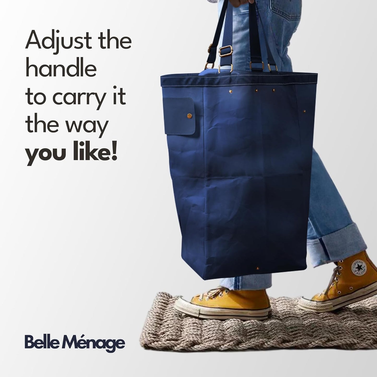 Kitchen Recycling Bin Indoor, Paper, Can, Trash Recycle Bin Combo (Navy+Grey)