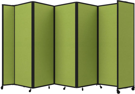 Versare Room Divider 360 Portable Wall Partition | Folding Panels | Large Freestanding Divider | Locking Wheels | Temporary Room Separator