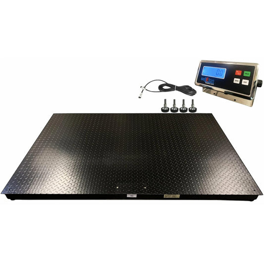 SellEton SL-5' x 4' Non-NTEP Floor Scales, Accurate Pallet Scales with Smart Digital Indicator for Warehouse Shipping and Medium Duty Industrial Weighing (48" x 60" | 2500 lb x 0.5 lb)