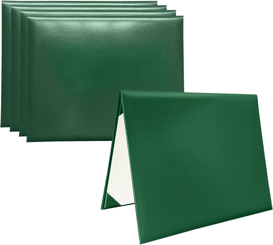 5 PCS Smooth Diploma Certificate Cover 8 1/2" x 11" Forest Green