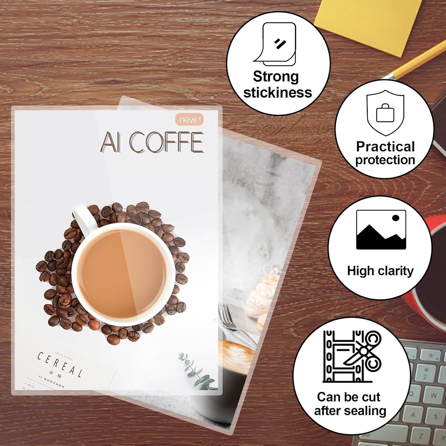 HERKKA 200 Pack Laminating Sheets, Hold 11 x 17 Inch Sheet, 3 Mil Clear Thermal Laminating Pouches 11.5 x 17.5 Inch Lamination Sheet Paper for Laminator, Round Corner