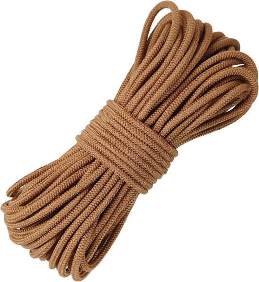 3mm Brown Elastic Cord 45ft - Strong No-Slip Bungee String for Crafts, DIY Projects, Kayak Tie Downs, Camping Gear, Sports Gear, DIY Crafts, Hair Bands, Sewing & Shoe Laces