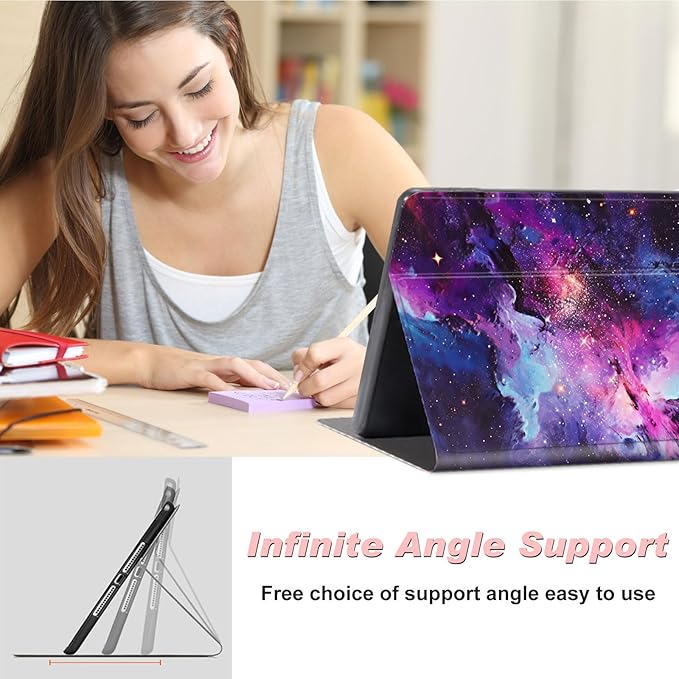 for Amazon Kindle Fire 7 case 2019/2017 Release 9th/7th Generation,Slim Lightweight Smart Shell Stand Cover with Auto Wake/Sleep for Amazon fire 7 Tablet 9th/7th Generation,Starry Skys