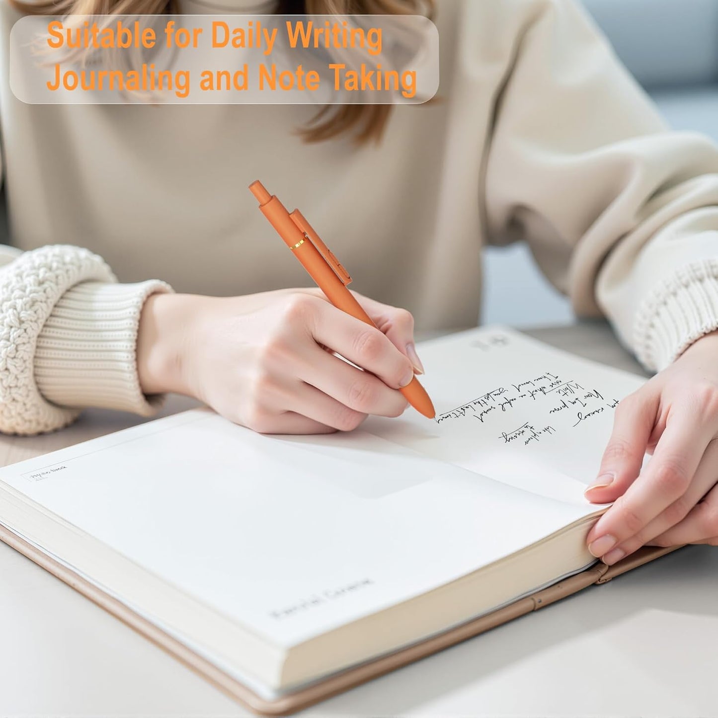 8Pcs Gel Pens with Black Ink, Fine Point Smooth Writing Pens, Quick-dry Gel Retractable Pens for Journaling Note Taking, Cute Office School Supplies for Adults Kids (0.7mm, Bright)