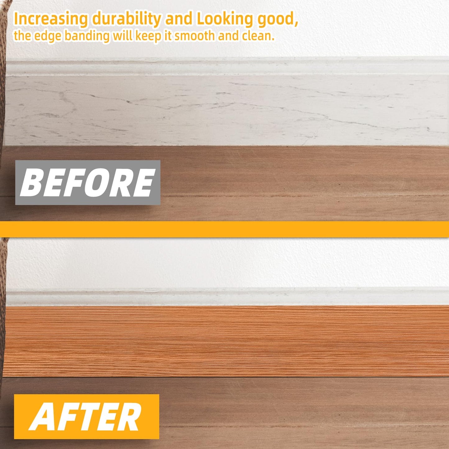 GSCIT Club Wood Grain Repair Tape, 2.4 inch X 50ft Self Adhesive Red Oak Grain Repair Patch for Tables, Chairs, Baseboards, Doors, Windows, Floors, Handicraft DIY.