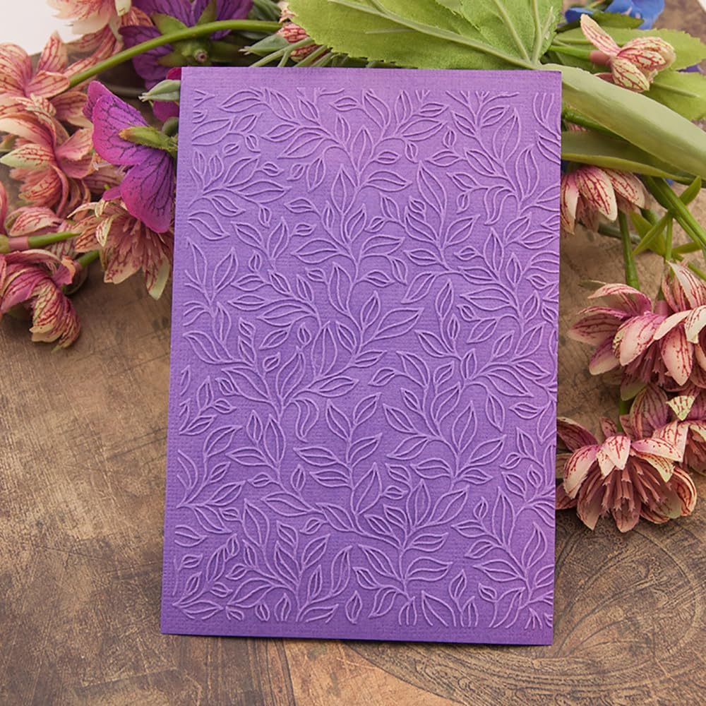 6Pcs Flower Leaf Embossing Folders DIY Craft Paper Card Embossing Template Stencil Paper Card Decorating Mold Plastic Embossing Machine Template for Card Making Scrapbooking Photo Album Decoration