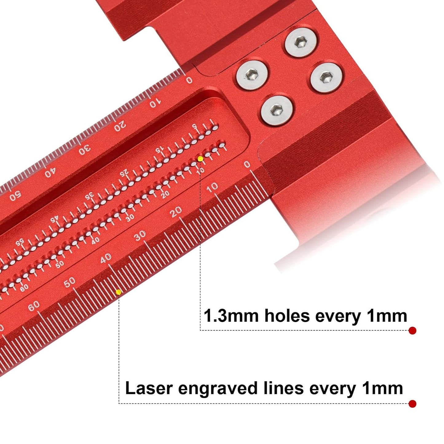 Woodworking Scriber T-Square Ruler 300mm with Thoughtful Support Lips, Architect Ruler for Carpenter Work, Layout and Measuring Tools…