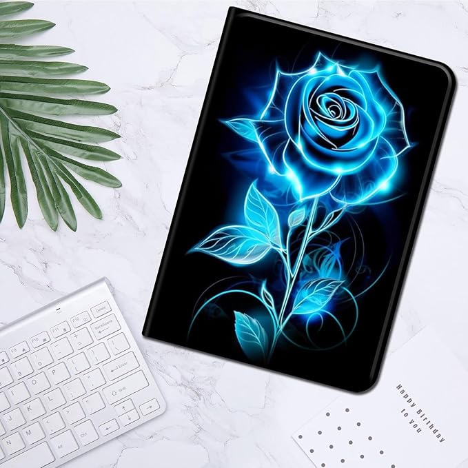 for Amazon Kindle Fire 7 case 2019/2017 Release 9th/7th Generation,Slim Lightweight Smart Shell Stand Cover with Auto Wake/Sleep for Amazon fire 7 Tablet 9th/7th Generation,Glitter Roses Flower