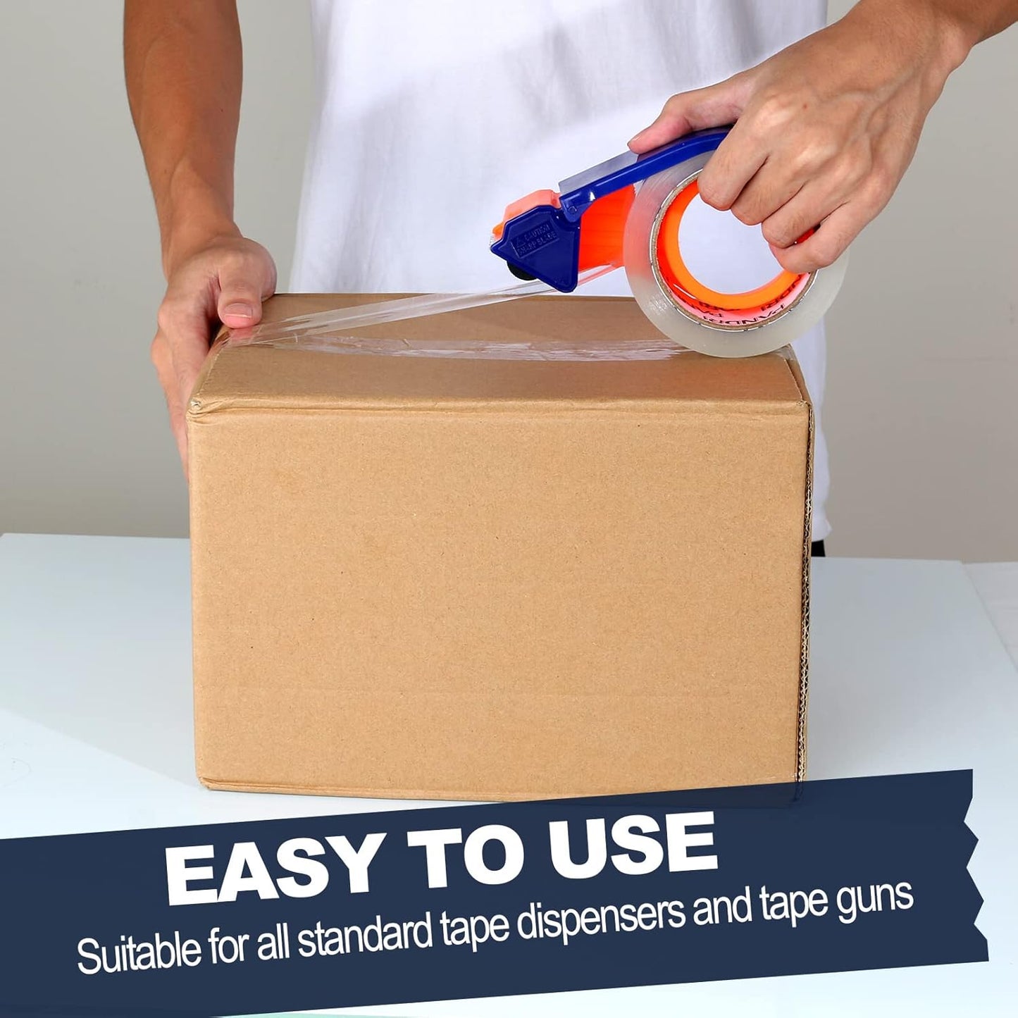 PANDRI Packing Tape, 36 Rolls Heavy Duty Clear Packaging Tape for Shipping Packaging Moving Sealing, 2 inches Wide, 65 Yards Per Roll, Total 2340 Yards