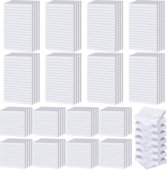 Yexiya 64 Pcs Lined Sticky Notes Self Stick Notes with Lines Bright Assorted Colors Sticky Pad for Home Office Products Post Memos, 1920 Sheets(3 x 3 Inch, 4 x 6 Inch,Mixed Color)