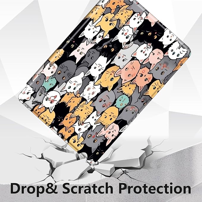 for All-New Amazon Kindle Fire 7 Tablet Case(12th, 2022 Release),Fire 7 Tablet Case,360 Degree Rotating Stand Smart Protective Case, for Fire 7 2022 Tablet (7” Display),Cute Cat