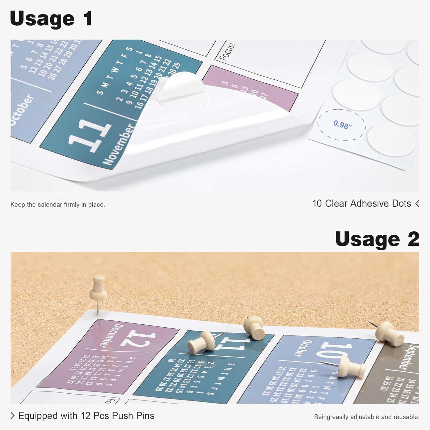Ospelelf 2025 Wall Calendar Large 32'' x 48'' Dry Erase Laminated Calendar for Wall, 12 Month Family Calendar, Use Jan 2025 - Dec 2025 (Morandi)