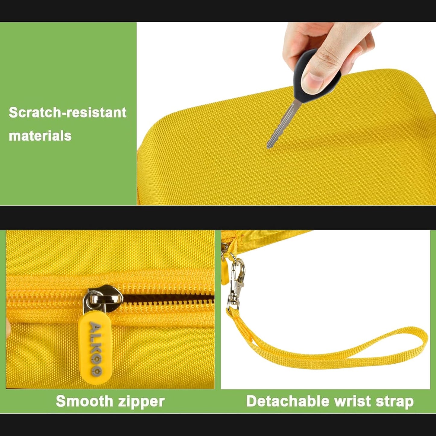 Case Compatible with VAHOIALD FHD 1080P Digital Camera/for CAMKORY Digital Point and Shoot/for Kodak PIXPRO FZ45-BK 16MP Vlogging/for IWEUKJLO/for Nsoela, Holder for SD Card More (Yellow)