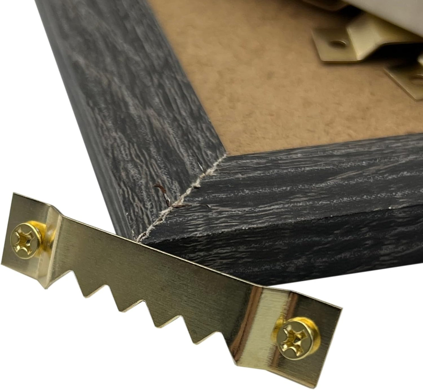 50 Pack Large Sawtooth Picture Hangers Steel Picture Hangers Picture Frames Hangers with Screws Picture Hang Solutions, for Hanging Clock Paintings Artwork Picture Frame Hook Photos (Gold)