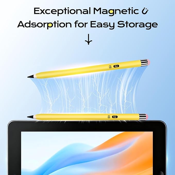 Stylus Pen for iPad 2025-2018 Faster Charge Apple Pencil with Palm Rejection Tilt Sensitivity 2B Pencils Appearance Magnetic Pen for Mini 5/6, iPad 6/7/8/9/10/A16, Air 3/4/5/6/7, IPad Pro11/12.9"/13"