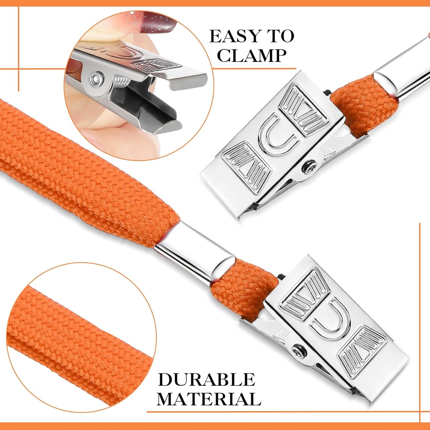 Marspark 100 Sets Clear Name Tags with Lanyard, Lanyards for ID Badges Reusable Strap with ID Holder Plastic Name Badges for Adults Business School Church Conference (Orange)