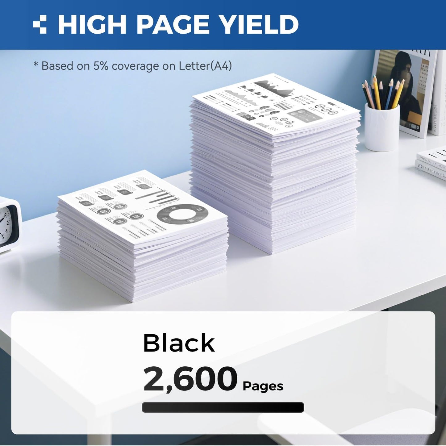 TN450 Black Toner Cartridge 2-Pack Replacement Compatible for Brother TN-450 450 Toner HL-2270DW HL-2280DW HL-2230 MFC-7360N MFC-7860DW DCP-7065DN Intellifax 2840 2940 MFC-7240 HL-2240D Printer Ink