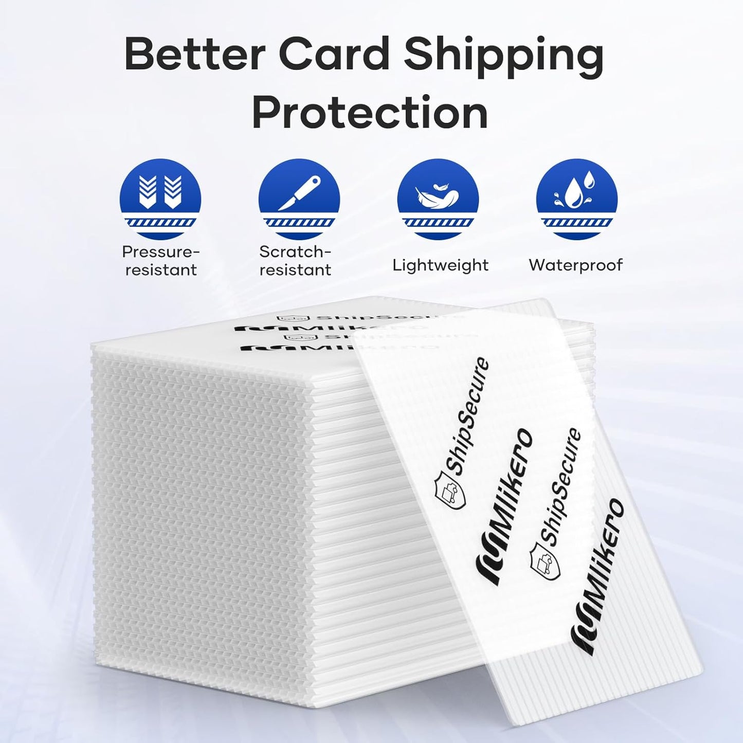 360 Pack Trading Card Shipping Protectors, 4'' x 6'' Plastic Card Protector with Protective Sleeves and Tape Rolls Fit for PSA Graded Cards