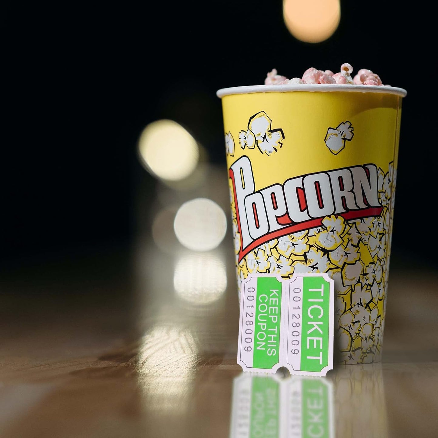 ESSENTIAL 4000 Assorted Double Raffle Tickets Set of 4 Assorted Color Printable for Leisure, Movie Watching, Entertainment