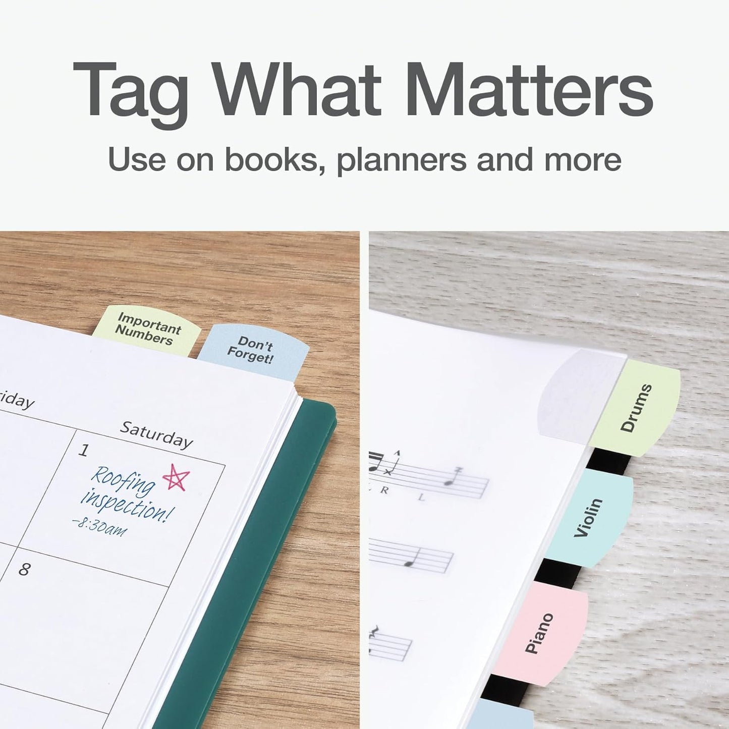 Redi-Tag Laser Printable Tabs, Permanent Index Tabs, Customizable Adhesive Labels, Assorted Pastel Colors, 1.125" x 1.25", 100 Per Pack (1006790)