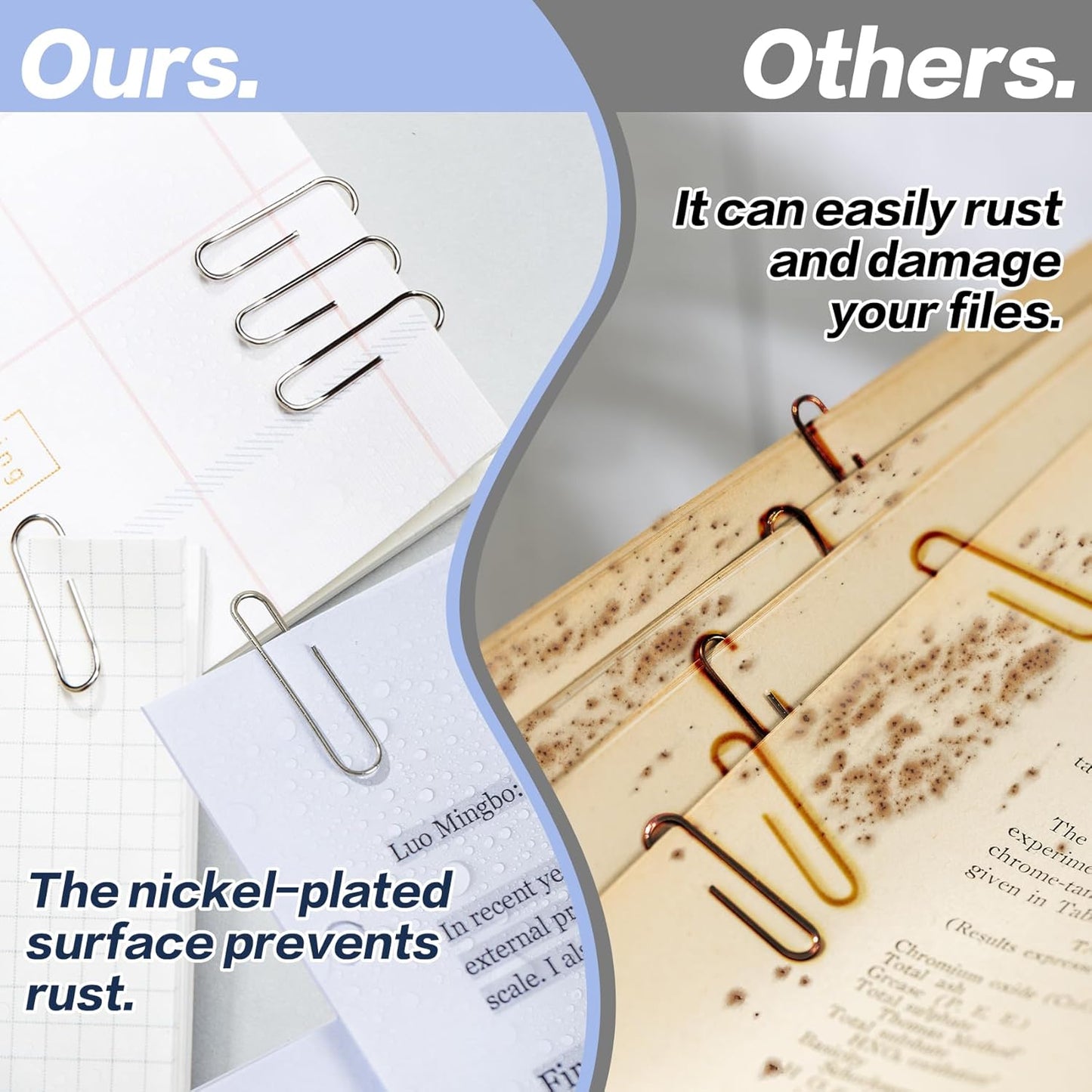 Deli Jumbo Paper Clips Smooth, 300 Large Paper Clips, 3 Boxes of 100 Each, Silver