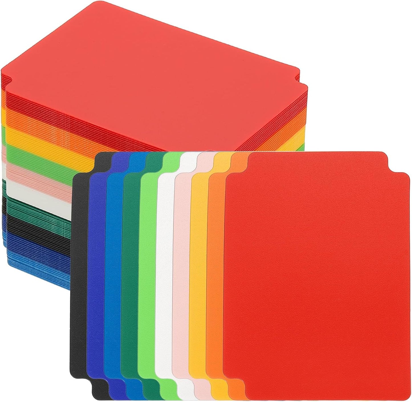 PATIKIL Trading Card Dividers, 100 Pcs Index Card Football Card Sorter Storage Boxes Organizer Tray Accessories for Sports Game Baseball Card, 10 Colors