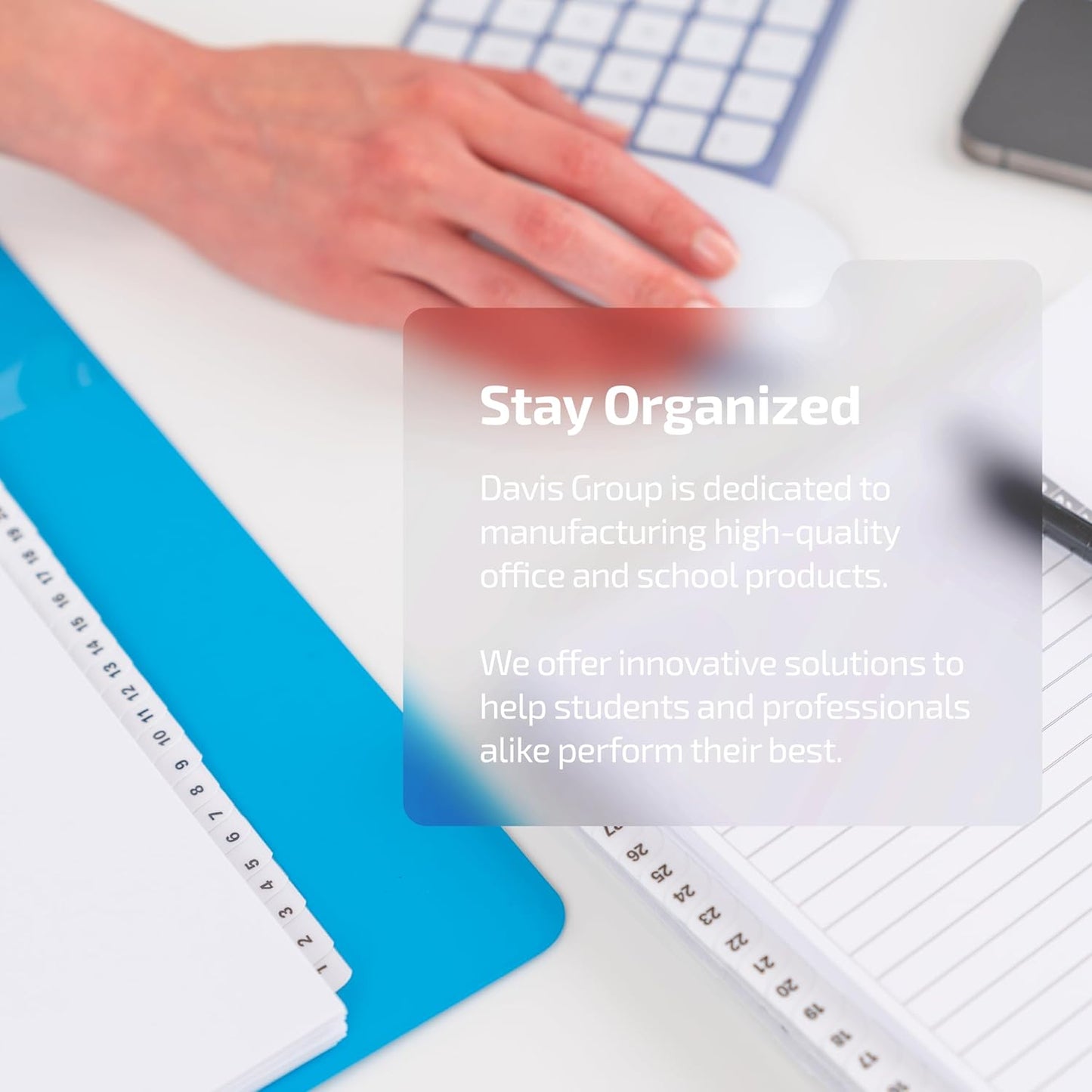 Davis Group 1-31 Index Tab Dividers for 3 Ring Binders, Customizable Table of Contents, 6 Sets