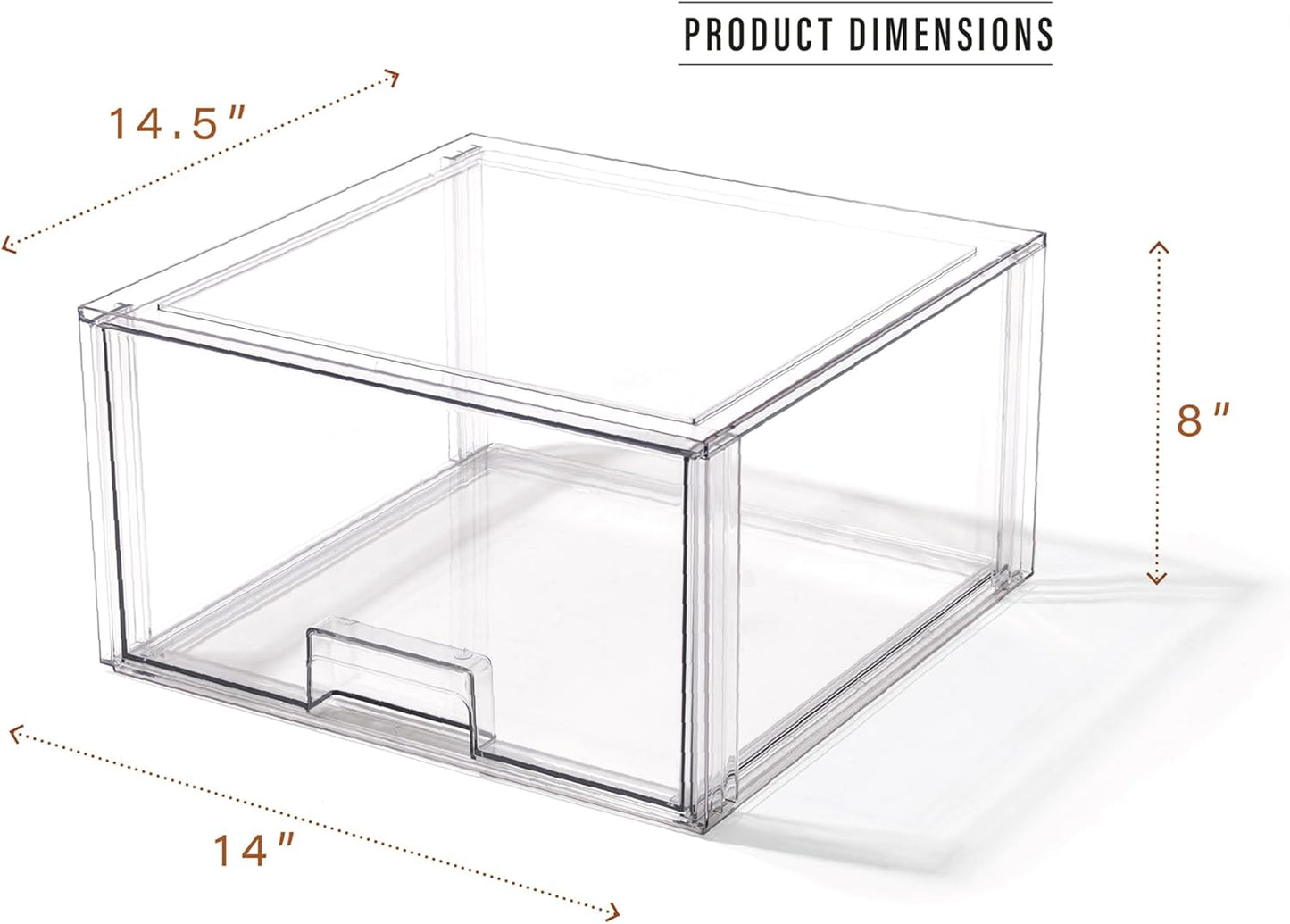 BINO | Stackable Storage Drawers, Tall X-Large - Clear | THE CRATE COLLECTION | Storage Bins With Drawers | Bathroom Organizers | Under Sink Organizer | Vanity Cabinet Home Organization