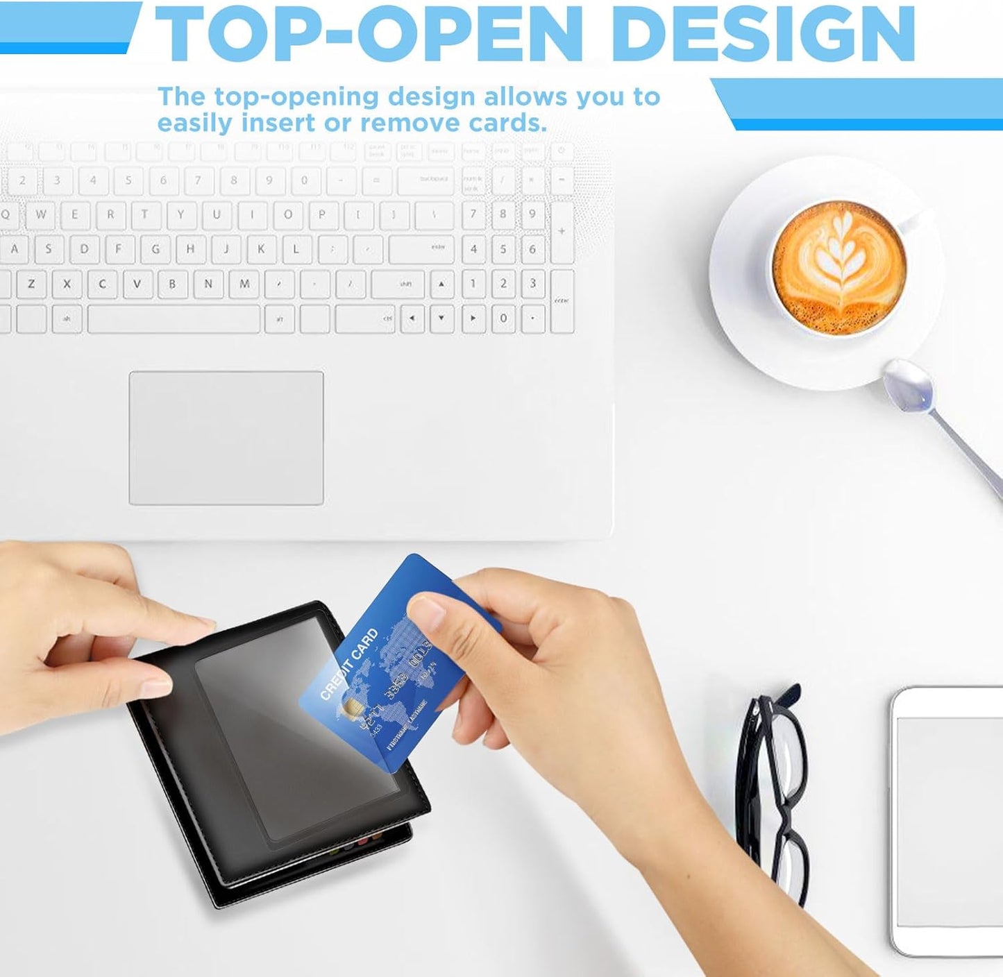 56 Pack Clear Self-Adhesive Pockets, 1.9" x 3.8" Index Card Pockets With Top Open Loading, PVC Label Holders for Organizing storage bins, Library Card, Drawer, and Protecting Your Cards