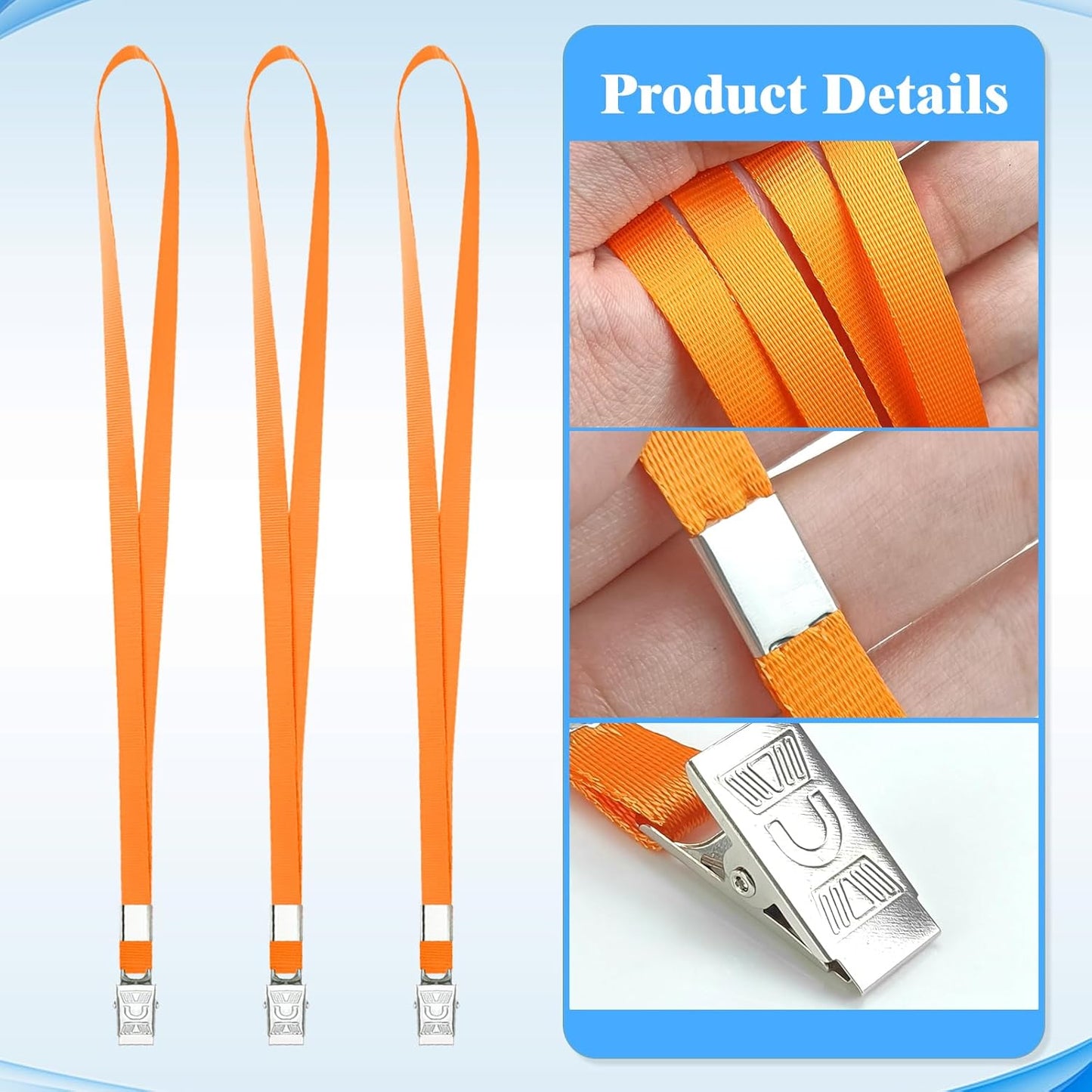 Lanyards for Id Badges,100 Packs Lanyard Bulk with Flat Badge for Name Tag Lanyard ID Holder