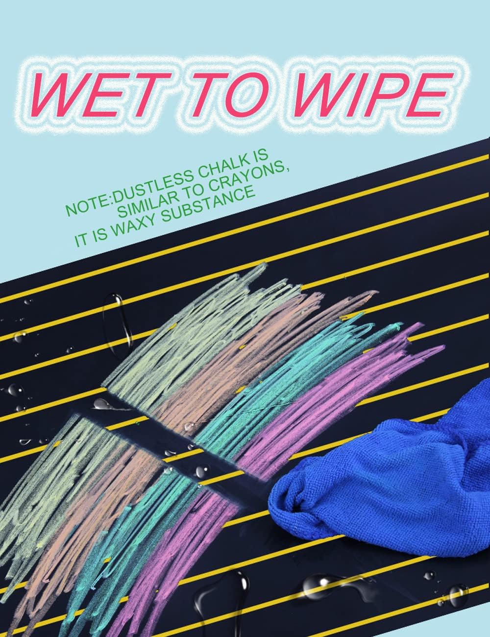 Non-toxic Dustless Chalk With Holder for Kids Colored Chalk Whiteboard Art Tool for Blackboard Kids Children Drawing Writing,24PCS